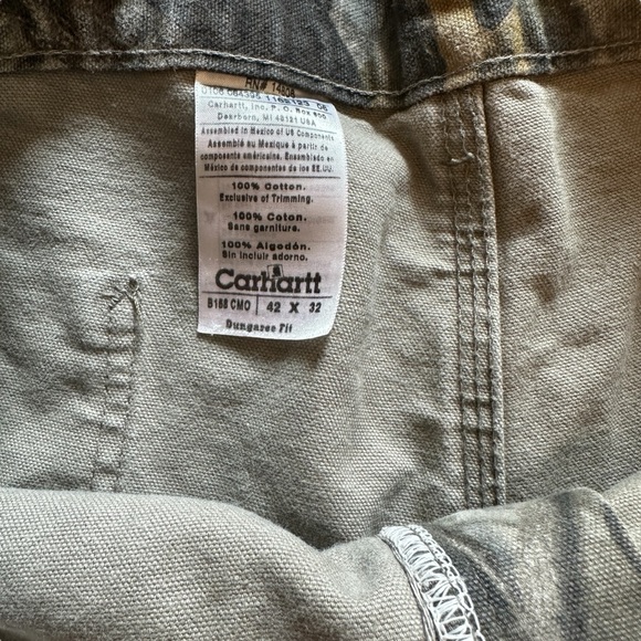 Vintage Carhartt Men's Real Tree Camo Dungaree Carpenter Jeans Size 42x32 - Picture 6 of 8